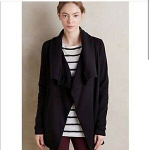 Anthropologie Saturday Sunday Black Vivie Cardigan Sweater Jacket